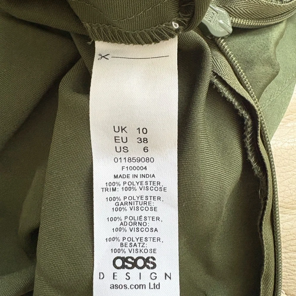ASOS Green Mini Wrap Skirt with Tie Front